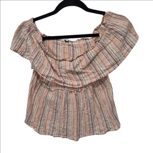 Lucky Brand Off-the-Shoulder Stripe Top